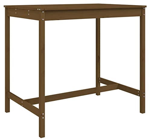 Tidyard Gartentisch Garten Esstisch Terrassentisch Gartenmöbel Garten Tisch Outdoor Balkontisch Außentisch Loungetisch Bistrotisch Campingtisch Partytisch 121 x 82,5 x 110 cm (B x T x H) Honigbraun