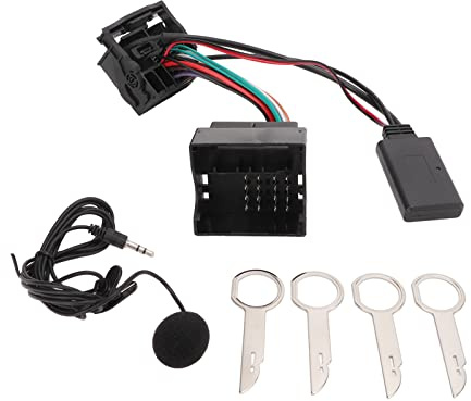Bluetooth- für Audiokabel-Set, Auto Bluetooth 5.0 Kabelloser für Audio-Adapter Aux-in-Kabel mit Mikrofon-Ersatz für für Focus für Mondeo für für Fusion 6000CD