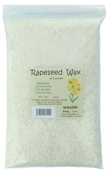WAXIM. Cera di colza per candele ecologiche 850 g in perle. Naturale, vegetale, vegana, sostenibile, organica.