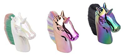 Ipetboom Unicorn Nail Brush for Cleaning Nail Art Dust Removal Soft Bristles 3pcs Set Ergonomic Handle Suitable for Manicure and Pedicure