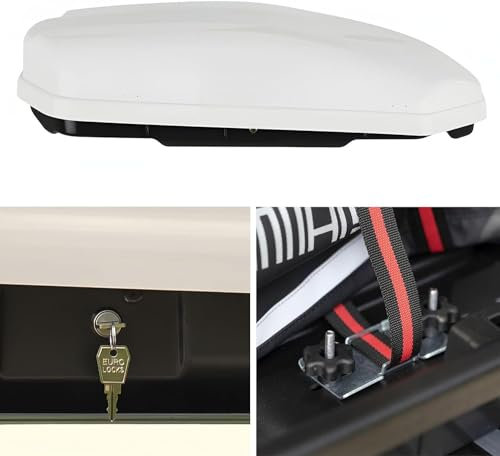 Dachbox VDP Satellite 330 + Dachträger K1 MEDIUM kompatibel mit Volkswagen Tiguan (5N) (5Türer) 07-11