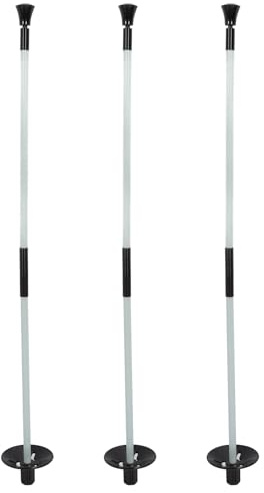 Golf Flagstick and Cup Set, Portable Fiberglass Flag Pole for Home Green Practice, 3PCS with Ball Retrieval Base