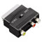 Mr Gadget's Solutions 21 Pin RGB SCART to 3 x RCA (Phono) & S-Video Adapter, Switchable Composite AV TV DVD VCR Connector Cable Adaptor, Audio/Video