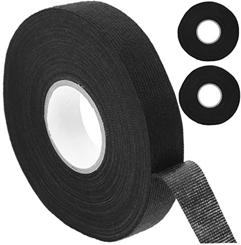 JEWEDECO 3rollen Kabelbaumband Hitzebeständiges Gewebeband Isolierband Für Automobile Selbstklebendes Band Zur Kabelwickelung Und Geräuschdämpfung