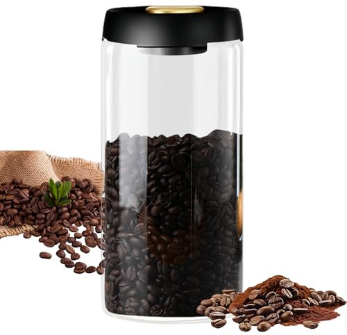 WANDGU 1800ml Boîte à Café Hermétique: Boîte à Café, Boite a Cafe Moulu Hermétique, Boite Cafe avec Couvercle, Contient 1000 g de Grains pour Noix, Sucre, Céréales