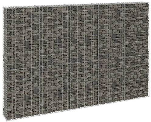 Lechnical Gabbione in Acciaio Zincato Coperto 300x30x200 cm,Articoli di ferramenta,Barriere e recinzioni,Pannelli per recinzioni-147823