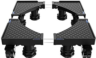 Untergestell für Waschmaschine, Geräterollenwagen mit Rollen, Antivibration, stumm, verstellbar, Waschmaschinensockel, Breite/Länge 19-30, bewegliches Rad für Wäschetrockner, Herde, Kühlschränke, F