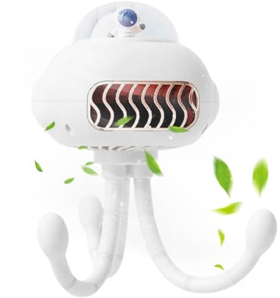 Mini Portable Pram Fan - Rechargeable Clip On Fan For Stroller With 3 Speed, Handheld Desk Fans With Flexible Tripod Rechargeable Flexible Cooling Tool For Car Seat Crib Treadmill Travel