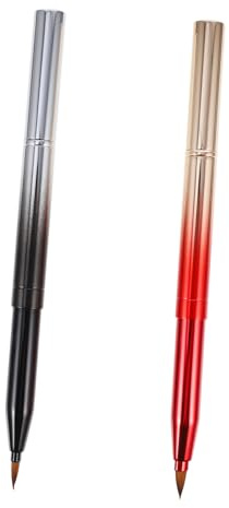 Veemoon 2pezzi Pennello Cosmetico Doppia Estremità in Setole Per Ombretto e Rossetto Applicatore Versatile