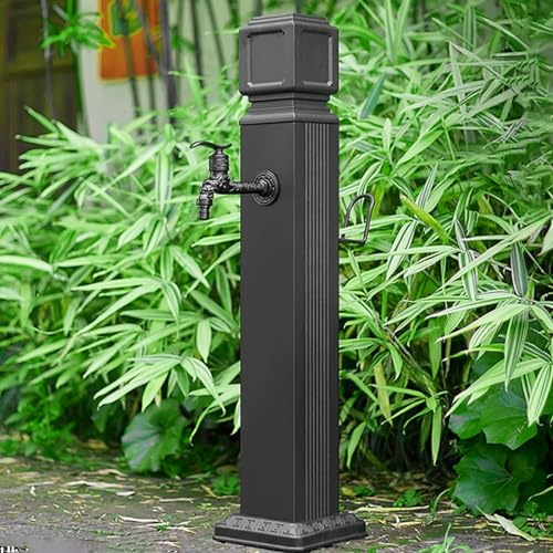Aluminum Alloy Garden Water Column, Freestanding Vertical Fountain with Faucet, Ideal for Patio, Farm Irrigation, and Outdoor Watering Solutions