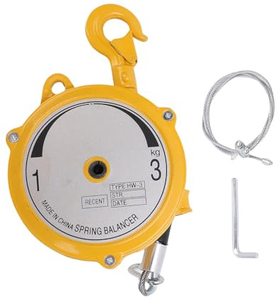 Naroote équilibreur à Ressort, équilibreur Rétractable pour Charges de 1 à 3 Kg avec Câble et Crochet, Conception Autobloquante, pour le Soudage de Pièces, Moules Automobiles