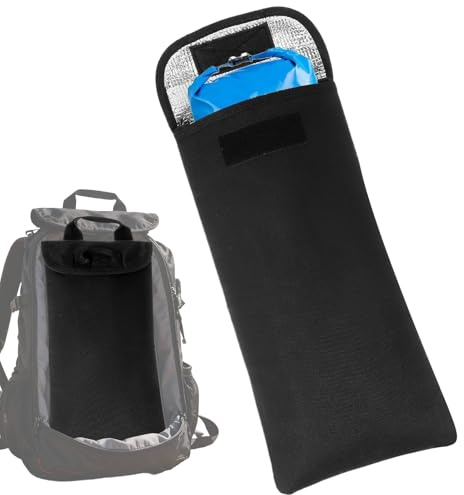 Borsa termica per sacca idrica, 3 l, in tessuto Oxford nero, serbatoio di idratazione a tenuta stagna, con tubo per bere, per escursionismo, ciclismo e corsa, mantiene l'acqua fresca e fresca