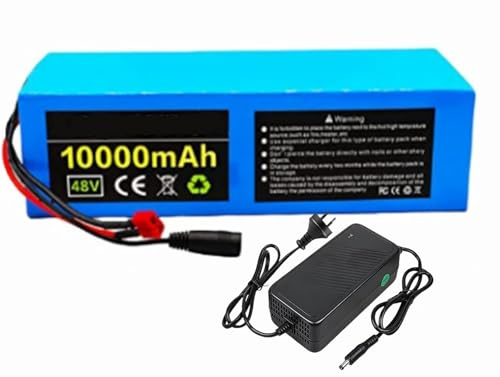 Batterie Pour Vélo Électrique 48 V 10 Ah 15 Ah 18 Ah 20 Ah 25 Ah 30 Ah Au Lithium Avec Carte De Protection BMS Pour Moteurs De 200 W 500 W 800 W 1000 W Et Chargeur Inclus 48V15Ah,T