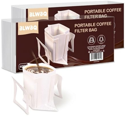 Coffee Filter Bags 80 PCS, Disposable Hanging Ear Drip Coffee Filters, Portable Pour Over Coffee Filter Bags for Travel, Camping, Home, Office