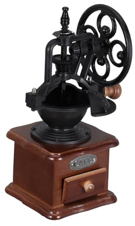 VICASKY Molinillo de Café Manual de Madera Manivela para Granos de Café, Fácil de Transportar y Molienda Ultra Fina, Adecuado para Viajes de Negocios