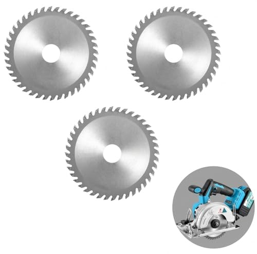 Pinpulux 115mm Angle Grinder Wood Blade 40T Carbide Teeth Circular Saw Blade with Variable Diameter Ring for Hardwood Plywood PVC Alloy Steel Cutting, 4.5 Grinder for Woodworking Finishing Saws