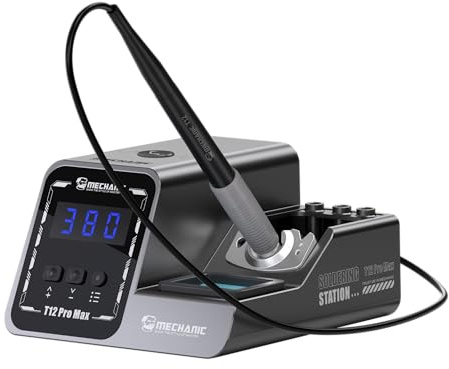 Mechanic T12 Pro Max Intelligent Lödstation 140-450°C Snabb uppvärmning T12-handtag Automatisk vilande för reparation av telefonmoderkort