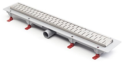 MCH Duschrinne Bodenablauf Edelstahl Ablaufrinne Badablauf flach 85cm Modell: Medium