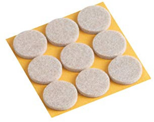Metafranc 644826 TopSoft 644826-Set di 9 feltrini autoadesivi per mobili e sedie, per pavimenti delicati, colore: Beige, Ø 25 mm (9 Stück)