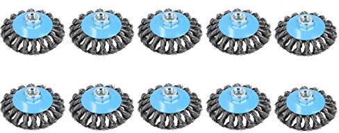 10 Pack Twist Knot Wire Brush/Wheel for Angle Grinder TE242
