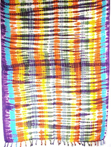 Sarong Pareo Wickelrock Strandtuch Tuch zum Binden Batik I/große Auswahl schönste Farben/Sauna-Tuch Wickelkleid Schal Wickeltuch Bademode Freizeitmode Sommermode/aus 100% Viskose