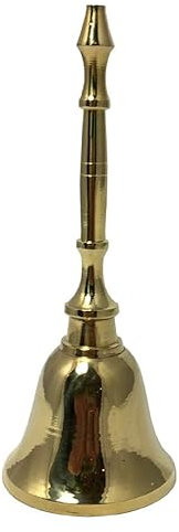 Handglocke Messing Klein Tischglocke Nikolaus Weihnachten Christkind Gold 13cm