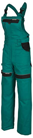 KG Sicherheitslatzhose für Frauen in GRÜN - Latzhose Arbeitshose Damen Mädchen Schutzhose Arbeitslatzhose Kombihose (58)