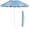 GIANTEX - Ombrellone da spiaggia con ancoraggio, 243 cm, per giardino, terrazza, mercatino, con borsa per il trasporto, protezione solare UV50+ (strisce colorate)