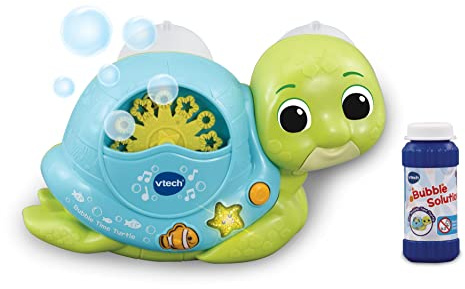 VTech Bubble Time Turtle, Bath Toy for 1 Year Olds, Sensory Bathtub Bubble Maker, Lights & Music, Fun Sensory Bath Gift for Babies & Toddlers 1, 2, 3 years +, English version