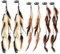 MWOOT 6 Piezas Clips de Pelo Pluma, Bohemio Pluma Extensiones de Cabello, Accesorios de pelo Hippie para Mujeres, Pelo de Plumas India, Festival Decoracion de Cabello Accesorios