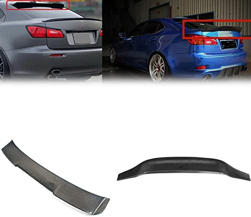 WOHOOD Accesorios Fibra De Carbono Auténtica Alerón De Techo Trasero para Coche, Divisor De Tapa De Maletero, Embellecedor De Ventana, Aleta Superior para Lexus IS250 IS350 IS-F 2006-2013