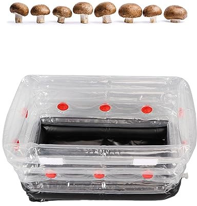 Kit de Monotub de Champignons Gonflable, Kit de Pépinière de Champignons avec Port de Vidange, Chambre de Fructification de Monotub de Champignons pour la Maison, le Jardin et la