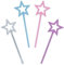 SYEYCW 4 Stück Zauberstab für Kinder, Mädchen, Prinzessin - Stern Magic Wand Mit Glitzer für Weihnachten, Kostüm Karneval, Mottoparty, Cosplay Dekoration