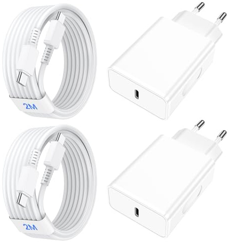 45W USB C Ladekabel Ladegerät für Samsung, 2 Pack 2M Schnellladegerät für Samsung Galaxy S24 Ultra, S24+,S24, S23 Ultra, S22 Ultra, S21 S20 FE S10 S9 S8 A55 A54 A53 5g A52 A51 A50 A34 A33 A13 A12