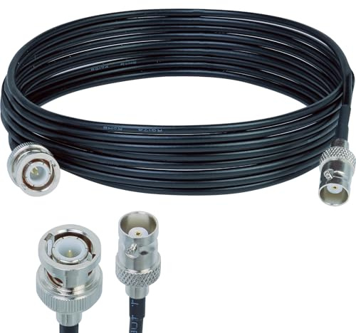 ACONRFTOL 3M Cavo BNC Maschio a BNC Femmina Cavo Coassiale RG174 10FT Cavo BNC Maschio a Femmina 50 ohm Cavo BNC Cavo di Estensione BNC SDI Cable BNC Maschio a Femmina per segnali video CCTV DVR