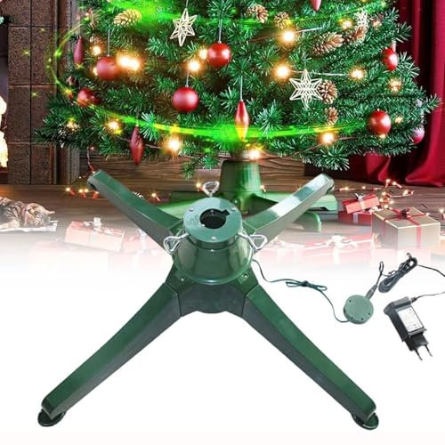 Rotierender Weihnachtsbaumständer for 8,5 Fuß großen künstlichen Weihnachtsbaum, um 360° drehbarer Weihnachtsbaumständer mit Musik, verstellbarer elektrischer künstlicher Weihnachtsbaumhalter(Standard