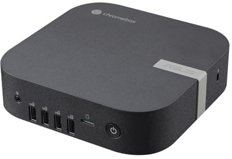 ASUS Chromebox 5a with Intel Celeron 7305 Processor, 8GB DDR4 RAM, 128GB M.2 PCIe G4x4 NVMe SSD, Quad-Display, Wi-Fi 6E and Bluetooth, Gb LAN, USB-C, Chrome OS, VESA Mount