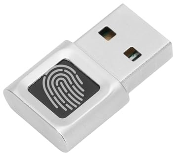 Ouitble Lettore di Impronte Digitali USB, Sensore di Impronte Digitali del Blocco di Sicurezza del Laptop Biometrico con Riconoscimento a 360 ° per PC 10/11/32/64 Bit