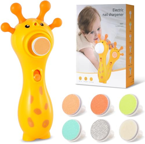 Flintronic Baby nagelfil elektrisk, babynagelsax nagelvårdsset, elektrisk nagelfil, babynageltrimmer, elektrisk babynageltrimmer, manikyrset