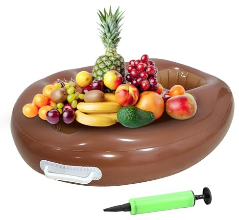 Pool Drink Pools | 9 Holes Brink Pool Float | Large Beverage Organizer with Pump Foldable Tray for Beach Hot Tub Poolside Picnic Deck Outdoor