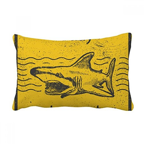 DIYthinker Tiburón Entrar al Agua en Propio Riesgo Throw Almohada Lumbar Inserte la Cubierta del Amortiguador Inicio Sofá Regalo de la decoración