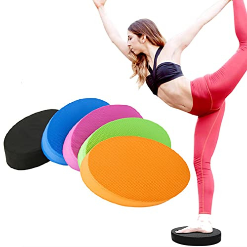Kisbeibi Ovales Balance-Pads,Übungstraining Koordinationstrainer,Non Rutsch Yoga Foam Board Balance Pad,für Gleichgewicht, Fitness, Yoga und Pilates Physiotherapie Therapie(Schwarz)