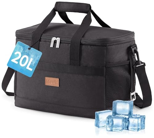 Lifewit Kylväska mjuk med hårt foder, stor isolerad picknick lunchväska låda mjuk kylväska för camping/grill/familj utomhusaktiviteter 20L/30L/40L