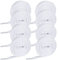 TRUEIN 4 Paar Weiße Schnürsenkel für Sneaker, 120cm Flach 8mm Breit, Reißfest, Ersatz für Sportschuhe, Laufschuhe, Turnschuhe, Wanderschuhe