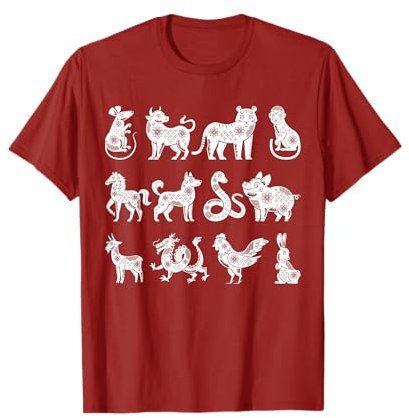 Signes du zodiaque chinois lunaire Nouvel An chinois T-Shirt