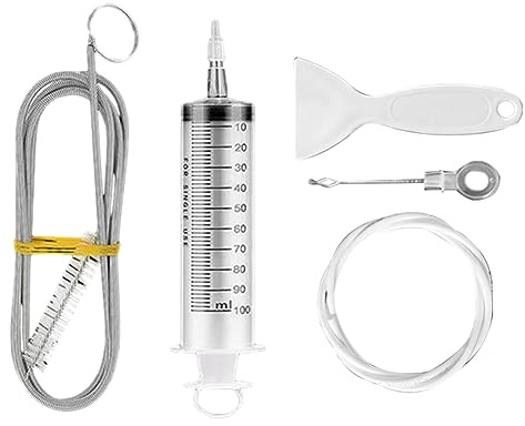 AMZLORD 5 Stück Reinigungsset for Kühlschrankabflusslöcher, Wasseransammlung for Kühlschrank Abflusslöcher, Vereisung, verstopfende Baggerwerkzeuge, Reinigungsbürsten, Enteisungsschaufeln