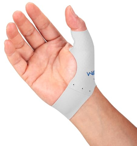 Willcom Thumb Brace Compression Sleeve (2 PCS) - Soft Elastic Thumb Spica Protector for Relieving Pain, Arthritis, Joint Pain, Tendonitis, Sprains-Breathable, Comfortable, Lightweight(Small)