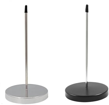 2pcs Paper Memo Holder - Metal Receipt Spikes - Receipt Spike, Paper Spike Receipt,Metal Receipt Holder,Restaurant Note Spike,Metal Bill Sticky Note Holder with Round Stand for Restaurant Office Hotel
