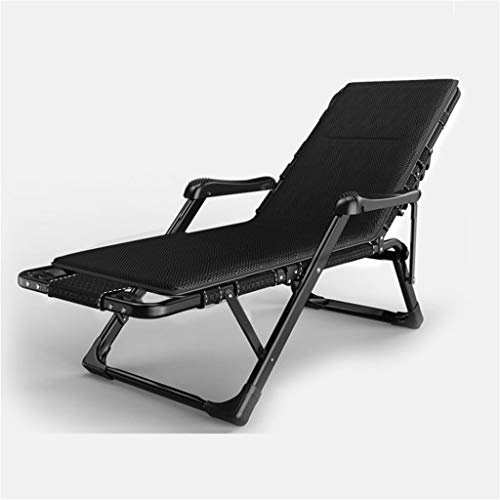 Lounger Garden Loungers Folding Chair Folding Sunloungers with Cotton Pad Adjustable Chair, Multi-Functional Adult Office Lunch, Portable Outdoor Garden Lounge Chair