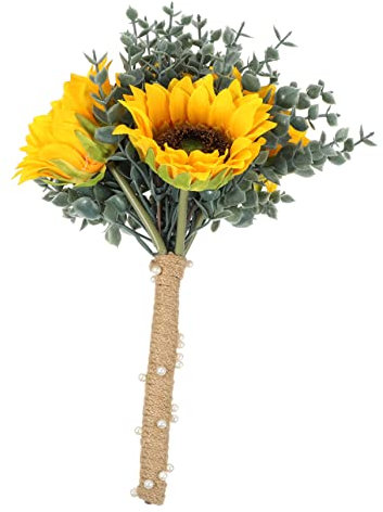 Yardenfun Sonnenblumen-Bouquet Künstliche Rosen Lebensechte Kunstblumen Für Hochzeitsfeiern